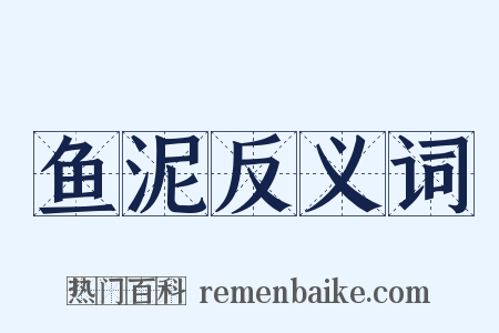 鱼泥反义词是什么意思的图片